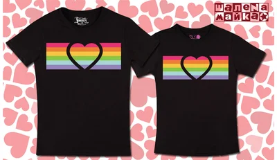 Прикольные футболки: Love 040 Радуга black